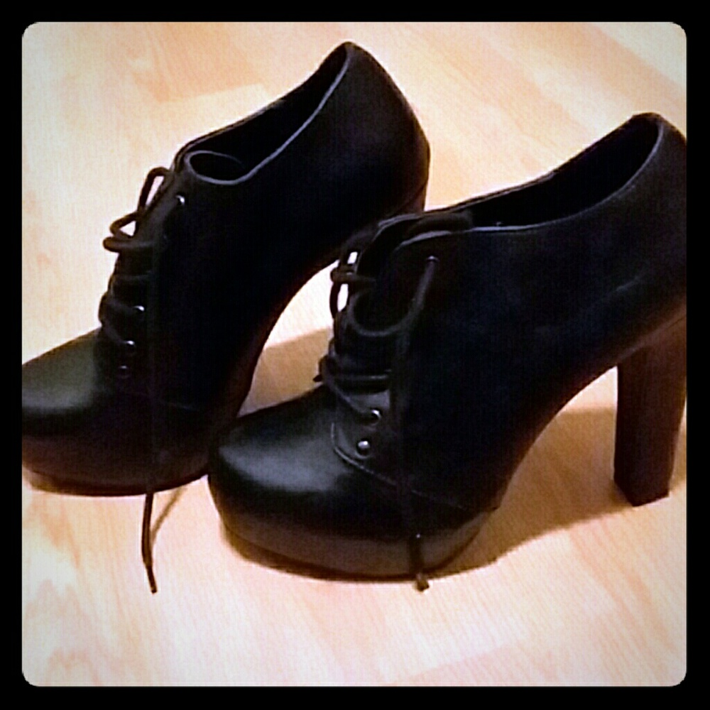 High heeled shoes